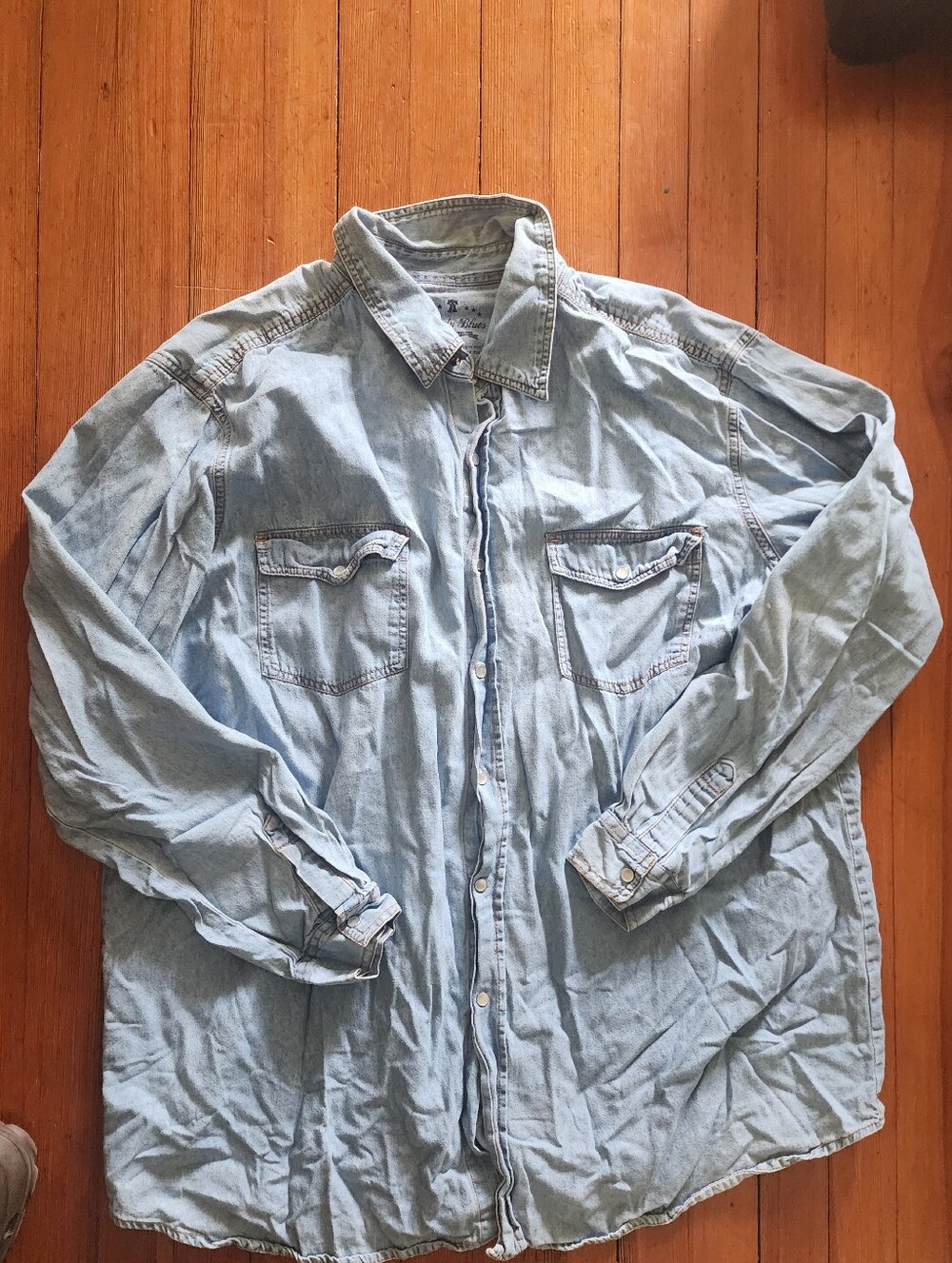 Liberty Blues 3XL Pearl Snap Button Down Shirt